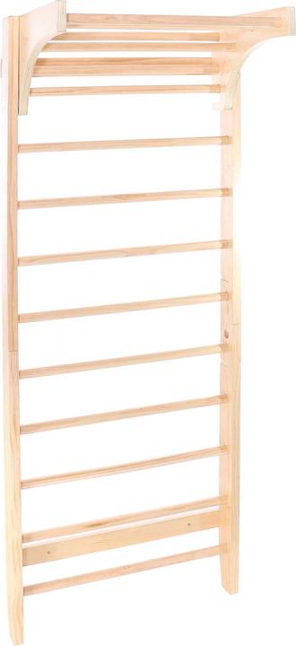 Wiltec Toboli Sprossenwand in Holzoptik 220cm Sprossenwand Kletterwand Turnwand Fitness
