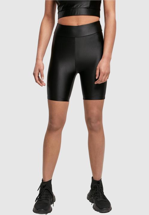 Immagine prodotto Urban Classics Pantaloncini da ciclista donna a vita alta in metallo lucido (3XL)