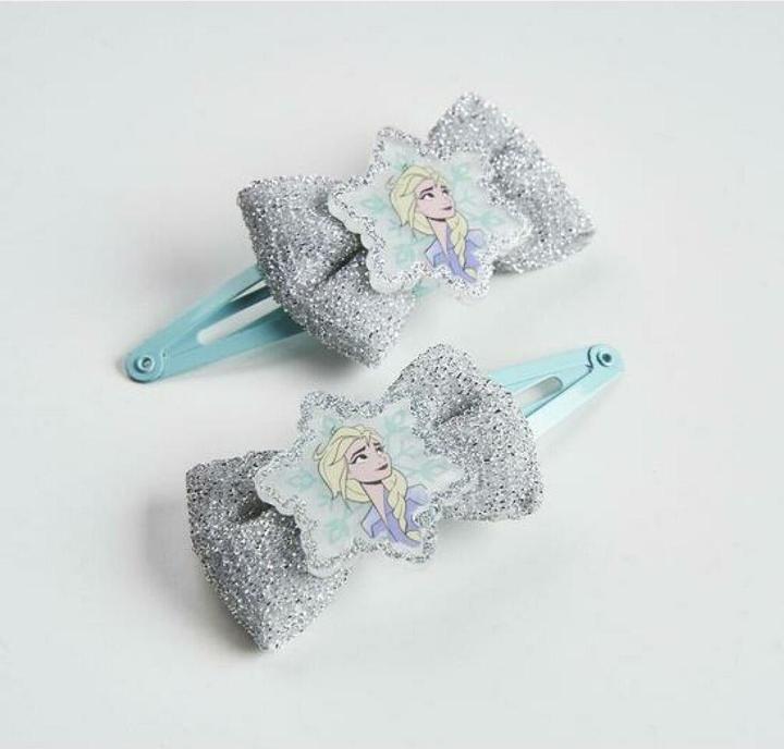 Produktbild Cerda Haarspangen Frozen Silberfarben Blau Schleife 2 Stück (2 Stk.)