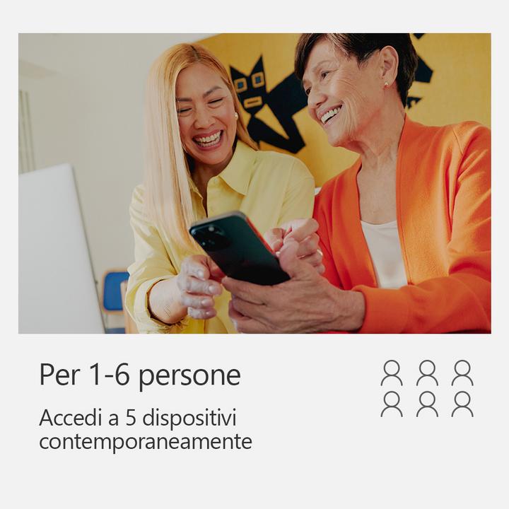 Actual product image Microsoft M365 Family Italian Subscription (1 Devices, 12 months)
