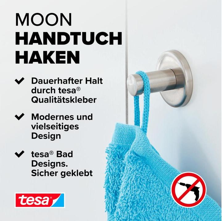 Immagine prodotto tesa Gancio per asciugamani MOON con soluzione adesiva senza forare