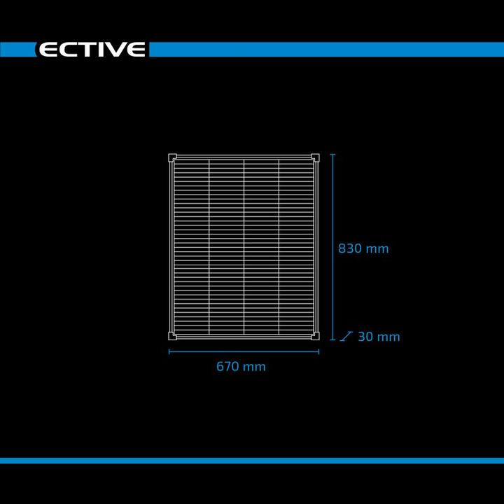 Image du produit Ective Bardeau Panneau solaire 12V 100W Technologie des bardeaux Panneau solaire PV (100 W, 6.50 kg)