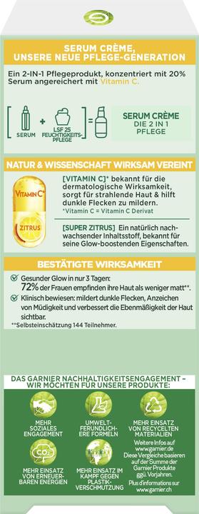 Actual product image Garnier 2in1 Glow Booster (50 ml)