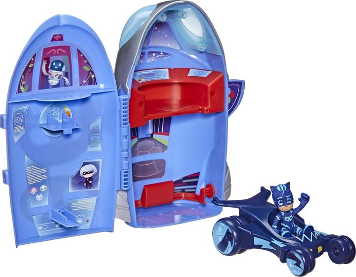 Produktbild PJ Masks 2-in-1-Hauptquartier Spielset, Hauptquartier und Rakete, Spielzeug mit Action-Figur für Kin