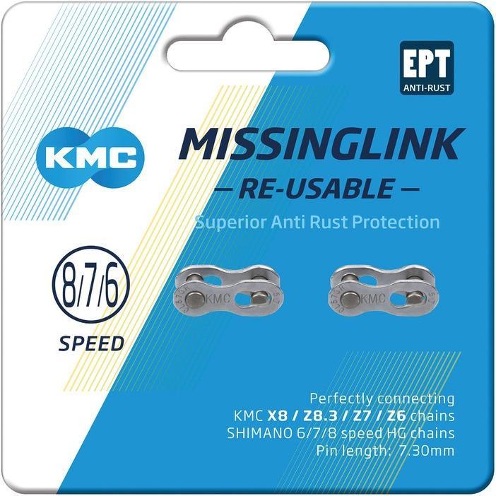 Immagine prodotto KMC Lucchetto a catena MissingLink 7/8R EPT 2 pz./pz. confezione blister (7-velocità, 8-velocità)