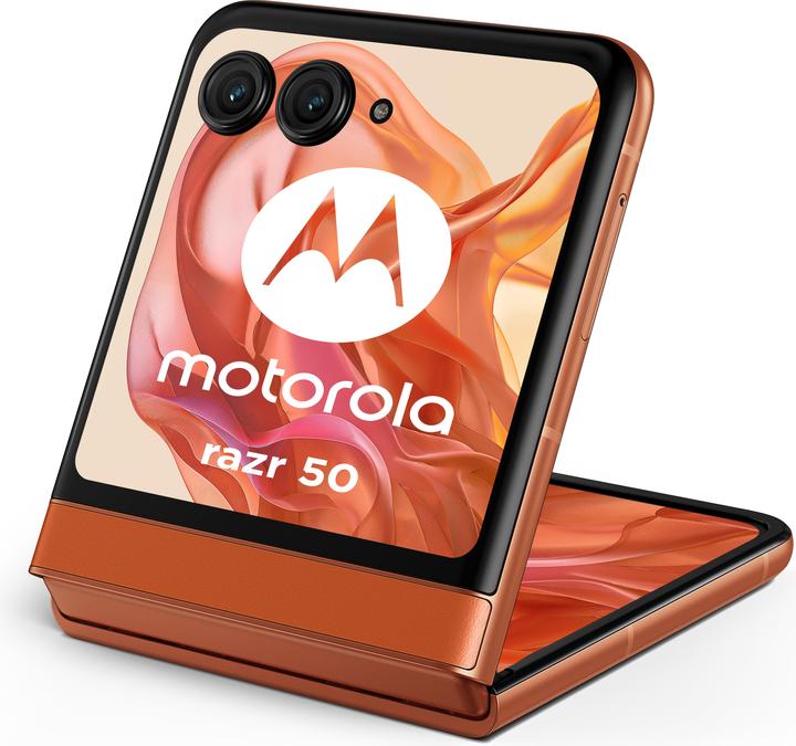 Produktbild Motorola Razr 50 (256 GB, Spritz Orange, 6.90", SIM + eSIM, 52.43 Mpx, 5G)