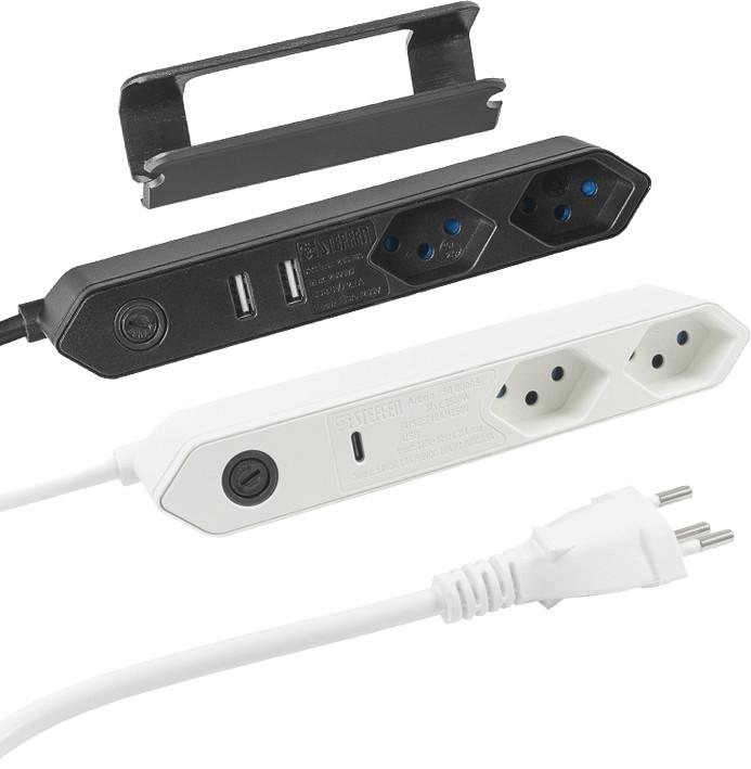 Produktbild Steffen Steba IQ inkl. Clip-Befestigung (2 x, Typ 13, USB-A, 1.50 m)