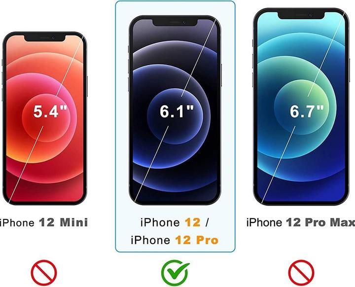 Actual product image Apfelkiste - Panzer Glas Displayschutzfolie mit Montagerahmen (2er Set) (2 Piece, Apple iPhone 12, Apple iPhone 12 Pro)