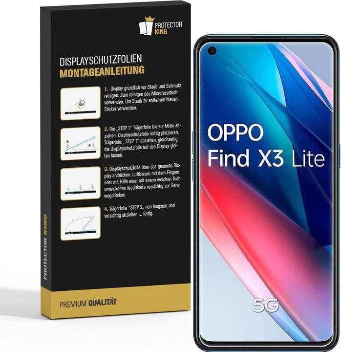 Produktbild Protectorking 6x Panzerfolie Anti-Shock matt entspiegelt (6 Stück, Oppo Find X3 Lite)