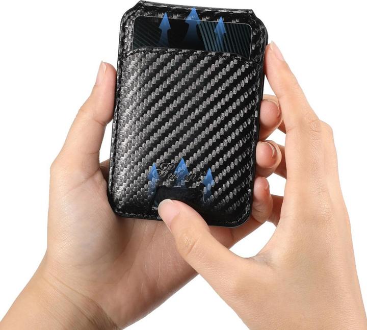 Immagine prodotto Ueli Express Copertina magnetica in carbon look con porta carte di credito staccabile (Apple iPhone 16 Pro)
