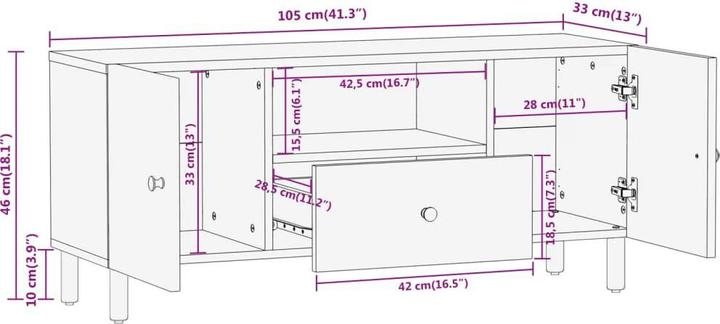 Immagine prodotto VidaXL Janosch (105 x 33 x 46 cm)