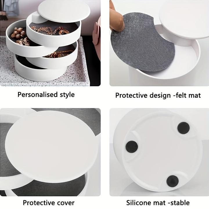 Actual product image Only-Bags.Store Stylish, rotating, multi-layer desk organiser with lid - perfect for the
