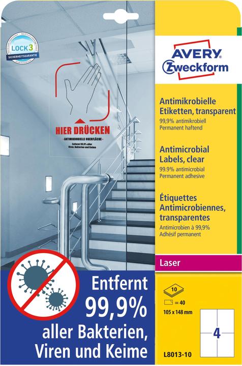 Immagine prodotto Avery Etichette antimicrobiche trasparenti