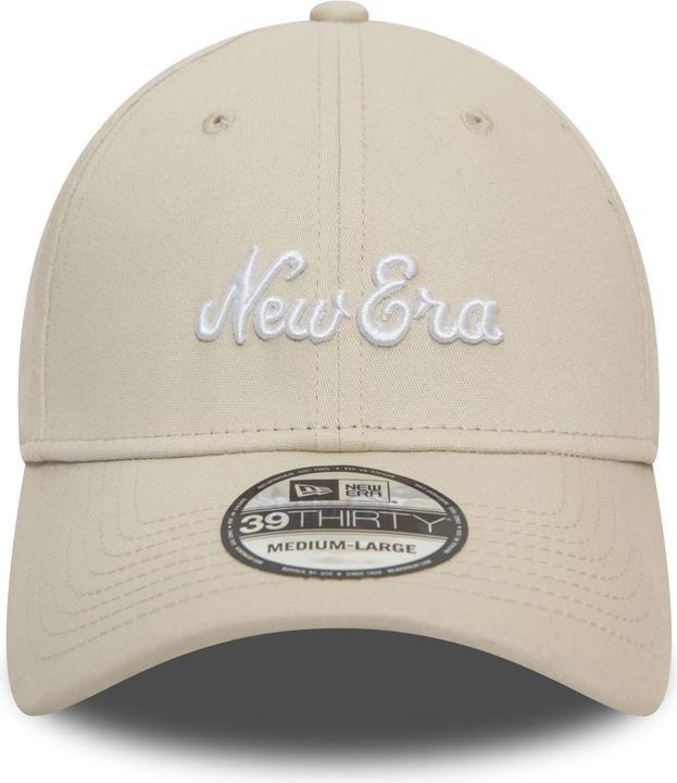 Actual product image New Era 39Thirty Stretch Cap - BRAND SCRIPT stone beige - L/ (L)