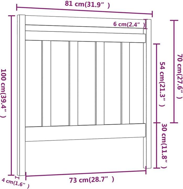 Actual product image VidaXL Daisi (81 x 4 x 100 cm)