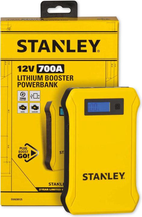 Image du produit Stanley 201872 12v lithium booster/jump starter Chargeur de batterie, 700A-7200 mAh (12V, 700 A)