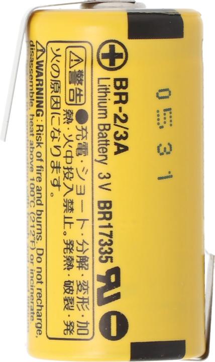 Produktbild Panasonic Batterie BR-2/3 A mit Lötfahnen in Z-Form (1 Stk., A23, 1200 mAh)