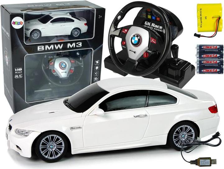 Produktbild Lean Toys Funkgesteuerter BMW M3 weiss 1:18
