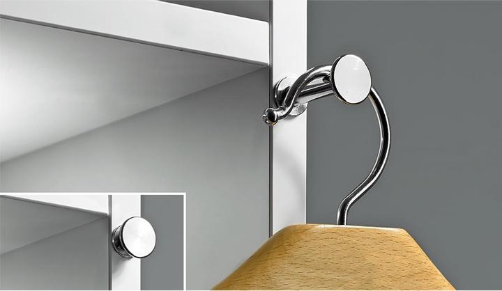 Actual product image Hettich Pull-out coat hanger holder, nickel-plated brass (1 x)