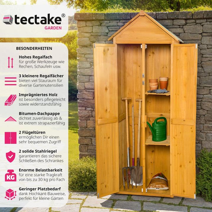 Actual product image tectake Garden storage shed with a pitched roof