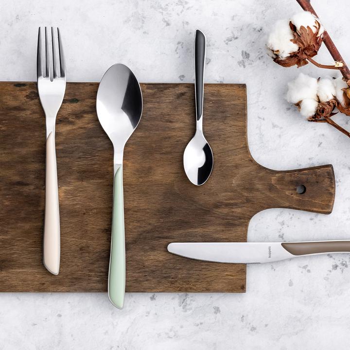 Produktbild Kuppels PRISMA Besteckset 44-teilig schiefergrau, satiniert, für 6 Personen (44 Stück, Besteck Set)