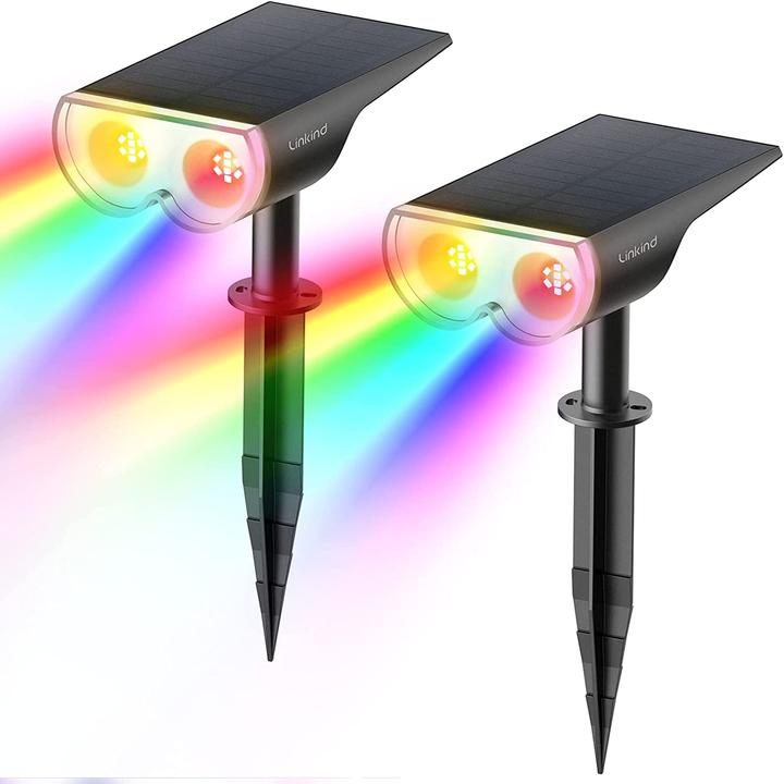 Immagine prodotto Lumina Swiss 2x LED Spot solare da giardino 4W RGB IP67 (650 lm, IP67)