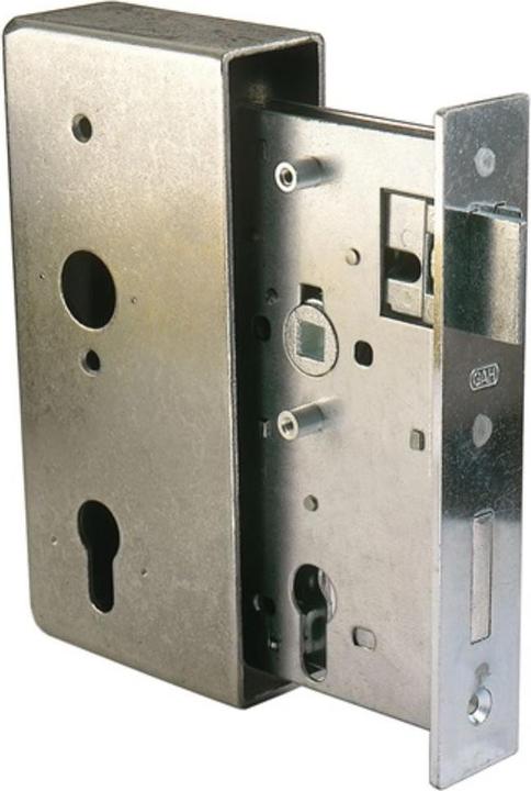 Image du produit GAH Boîtier de serrure DIN gauche / droite Dimensions A185xB90xC55xE40 mm Dimension de la broche 55 mm (Serrure à mortaise)