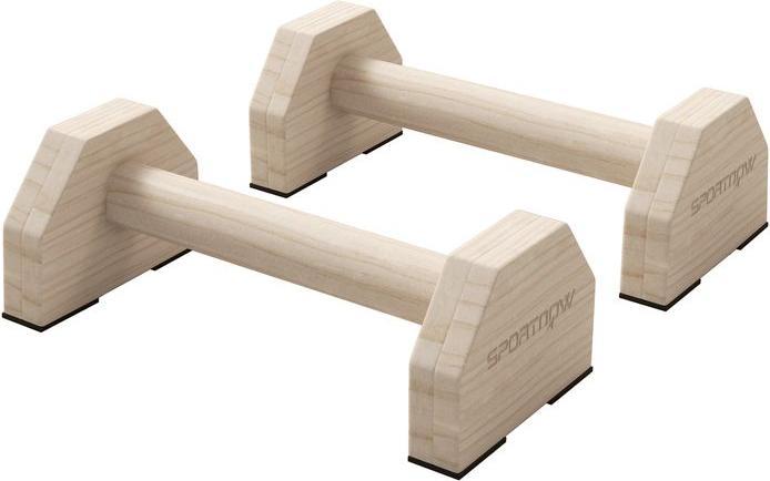 Produktbild Swisshandel24 Push Up Bars im 2er-Set, robust & rutschfest, bis 120 kg, Buchenholz, 30x13x10cm, Natur