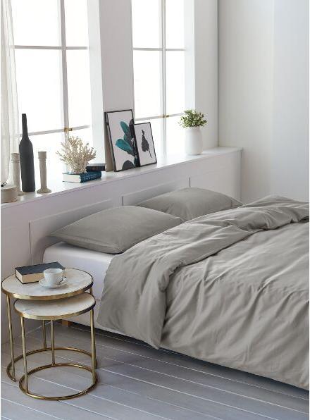 Produktbild Living Home Uni Satin 100 (Bettwäsche Set, 65 x 100 cm, 160 x 210 cm)