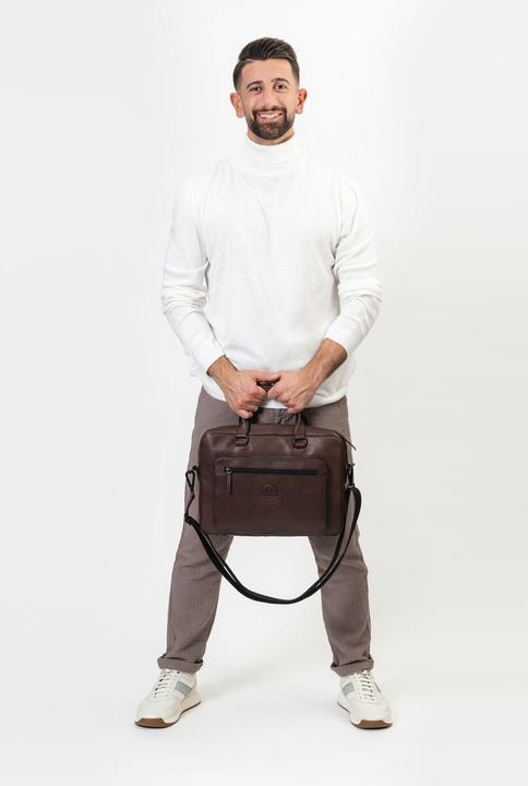 Actual product image Farmhood Memphis briefcase leather 38.5 cm laptop compartment (15.35")
