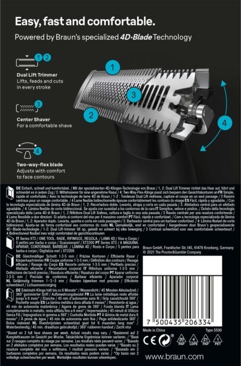 Actual product image Braun Series X XT3200