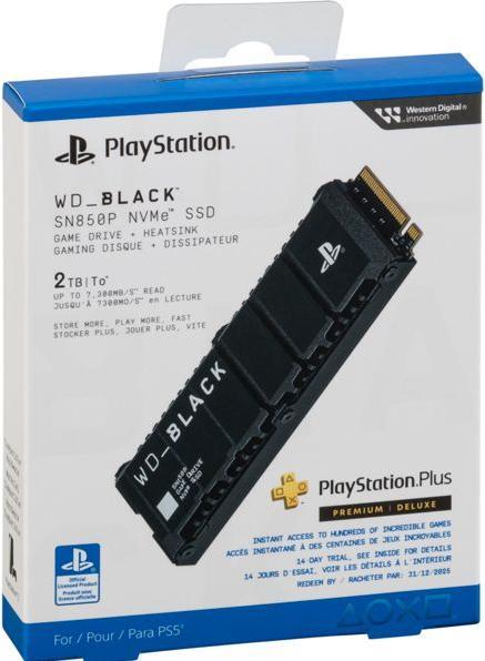 Produktbild WD Black SN850P mit Heatsink für PS5 (2000 GB, M.2 2280)