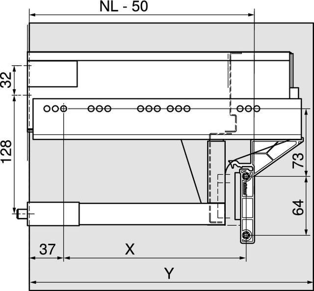 Produktbild Blum Stahlrückwand für Müllauszug TANDEMBOX antaro M, grau (1 Stk.)