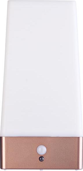 Image du produit Lunartec Lot de 2 lampes de table LED rechargeables avec capteur de mouvement PIR, blanc chaud, rectangulaire