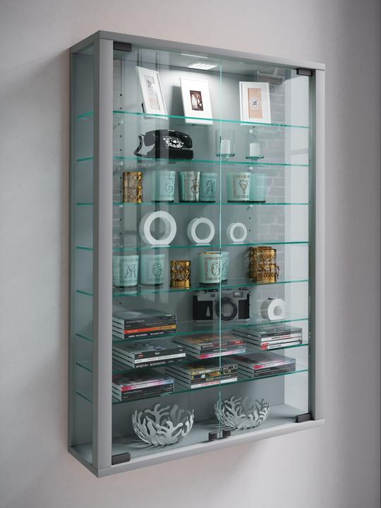 Produktbild VCM Sammel Wandvitrine Holz Glas Vitrosa Mini (90 x 59 x 18 cm)