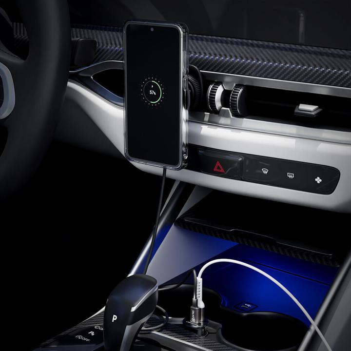 Immagine prodotto prio Caricatore da auto a ricarica rapida 45W PD (USB C) + 45W (USB A) nero