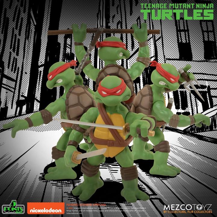 Produktbild Mezco Toys Teenage Mutant Ninja Turtles Actionfiguren Teenage Mutant Ninja Turtles Deluxe Set 8 cm