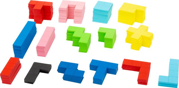Actual product image small foot Wooden puzzle geometric shapes (114 pieces)