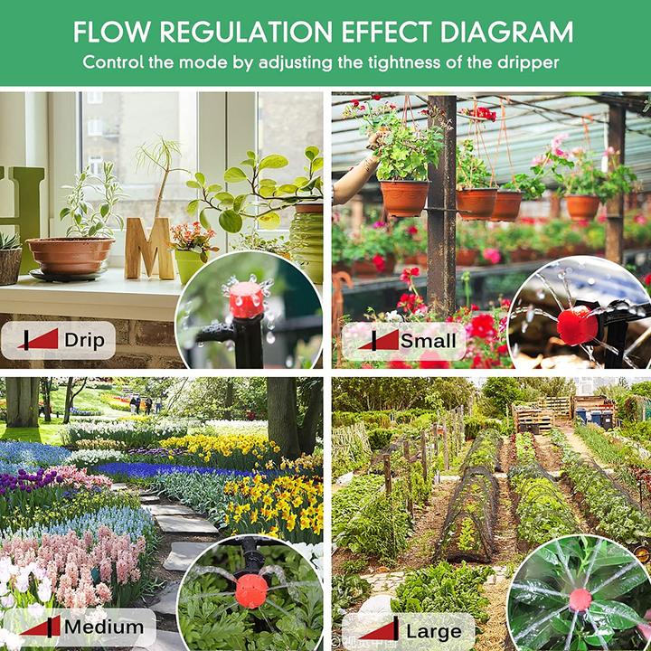 Produktbild Anjun 200-teiliges Set Gartenbewässerungssystem (Tropfbewässerung Set)
