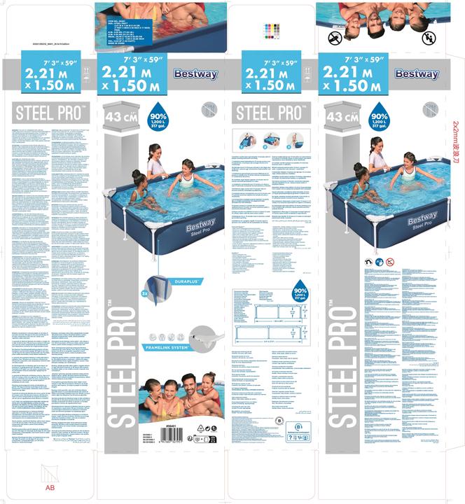 Produktbild Bestway Steel Pro Frame Pool (221 x 150 x 43 cm)