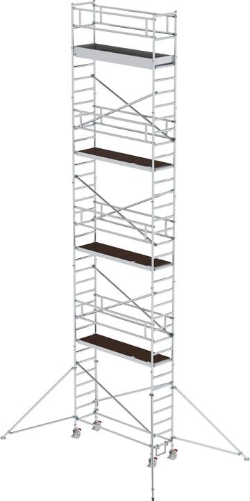 Actual product image Munk Rolling scaffold 0.75 x 2.45 m with outrigger Platform height 9.35 m (Scaffolding, 200 cm)
