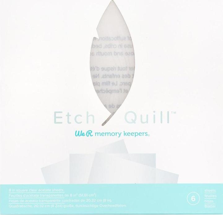 Actual product image We R Memory Keepers Plastic plates Etch Quill 6 pieces