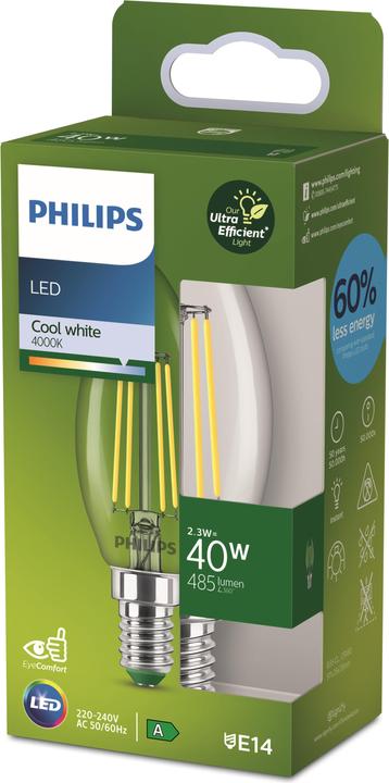 Produktbild Philips Ultra Efficient (E14, 2.30 W, 485 lm, 1 x, A)