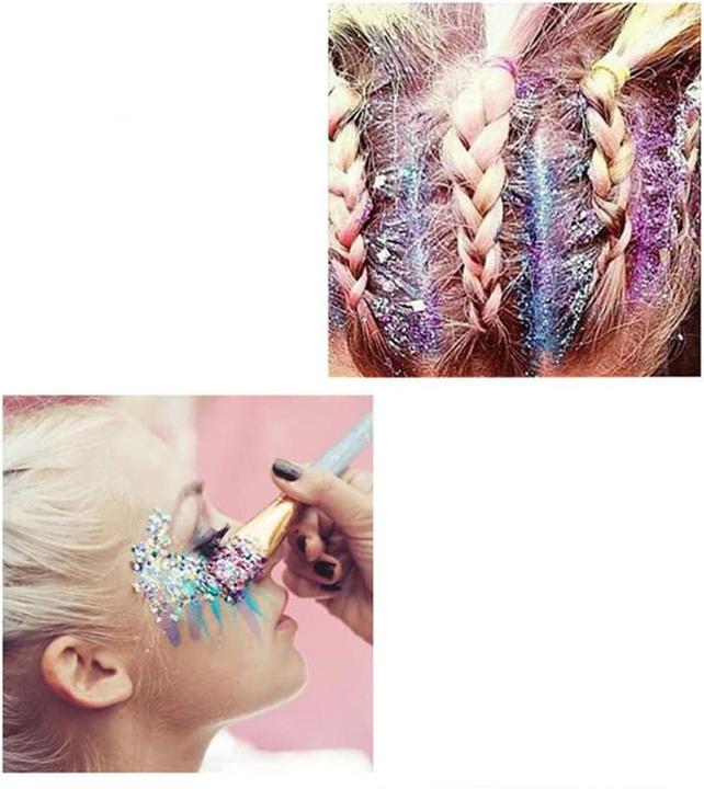 Immagine prodotto Noya Holographisches Festival Gesichts- und Körper Glitzer Selbstklebende Glitter Gel Lidschatten