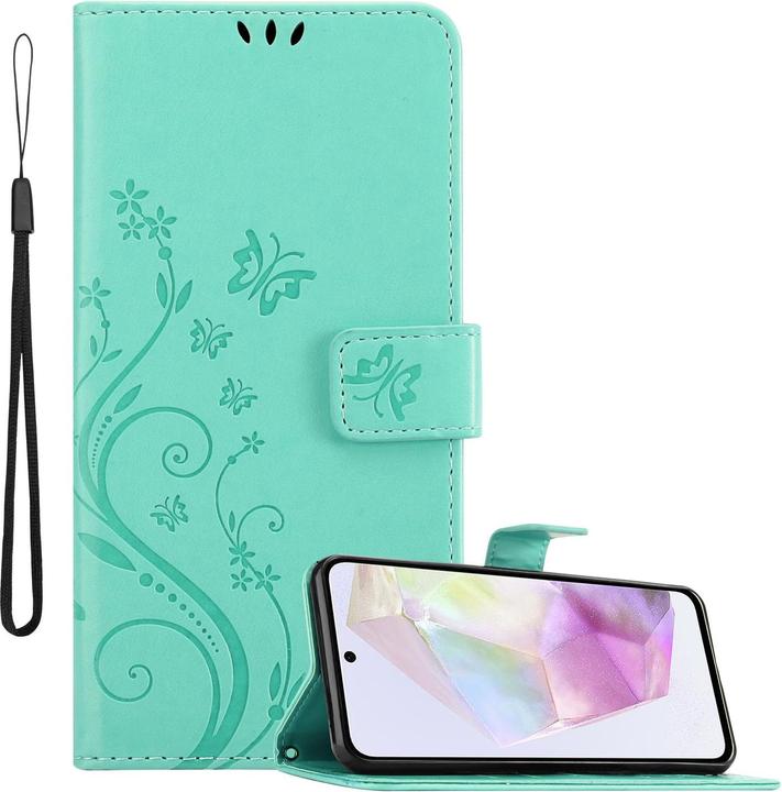 Cadorabo Hülle für Samsung Galaxy A35 mit Blumen Muster (Samsung Galaxy A35)