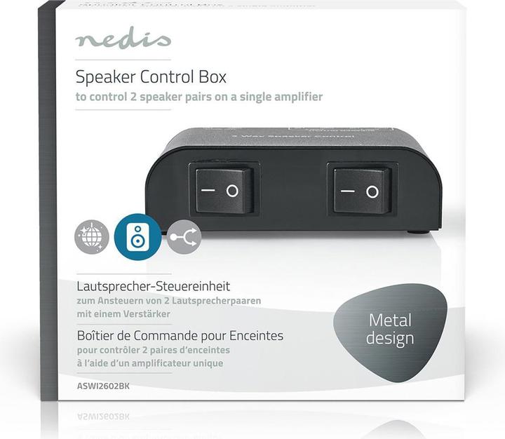 Actual product image Nedis Loudspeaker Control Box| 2-Port| Terminals| Loudspeaker Impedance 4-16