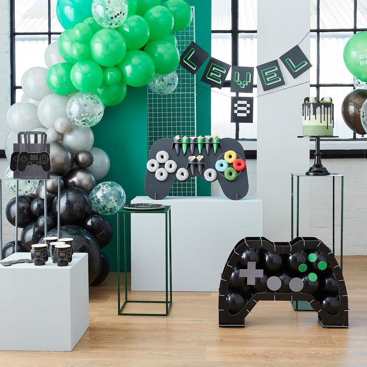 Produktbild Ginger Ray Luftballon & Level Set Game On passend für Zahlen Ballon Mosaik Ständer DIY 40 Luftballons