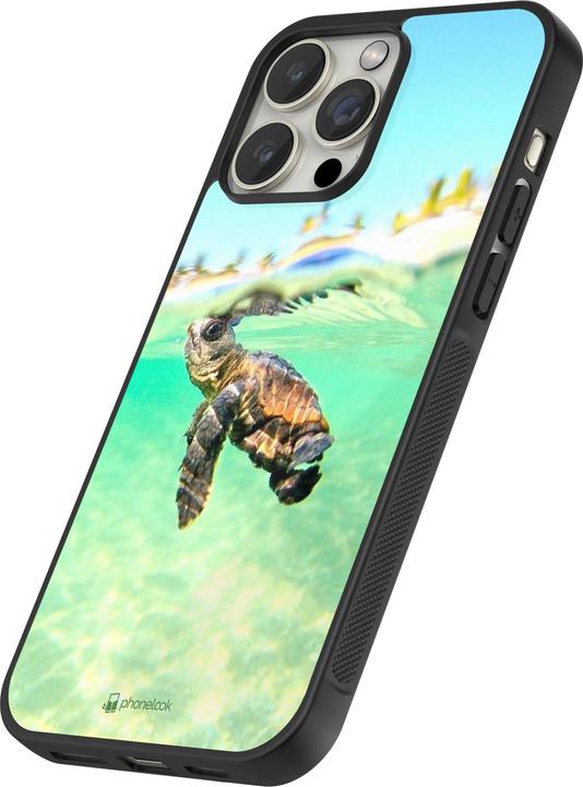 Actual product image PhoneLook Coque Silicone rigide noir Turtle Underwater (Apple iPhone 14 Pro Max)
