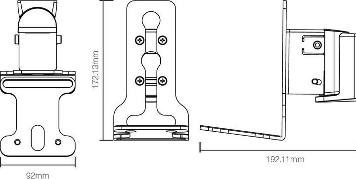 Actual product image Flexson Wall mount SONOS ERA 300 black (1 pcs., Wall installation, Pivoting, Tiltable)