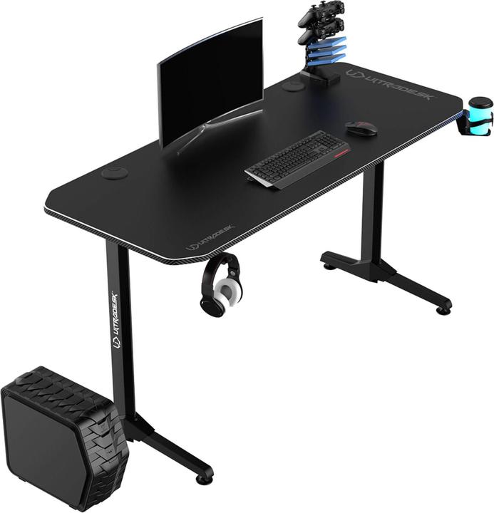 Actual product image Ultradesk Biurko Frag Czarne 140 cmx60 cm
